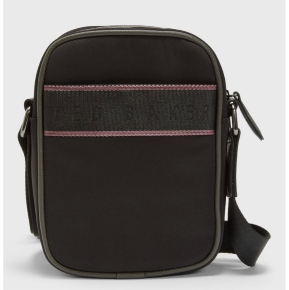 TED BAKER LONDON FITNESS SATIN NYLON FLIGHT CROSSBODY BAG NWT